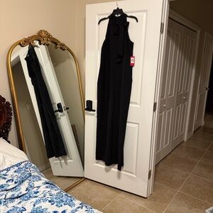 Vince Camuto Black Halter Jumpsuit with Bow